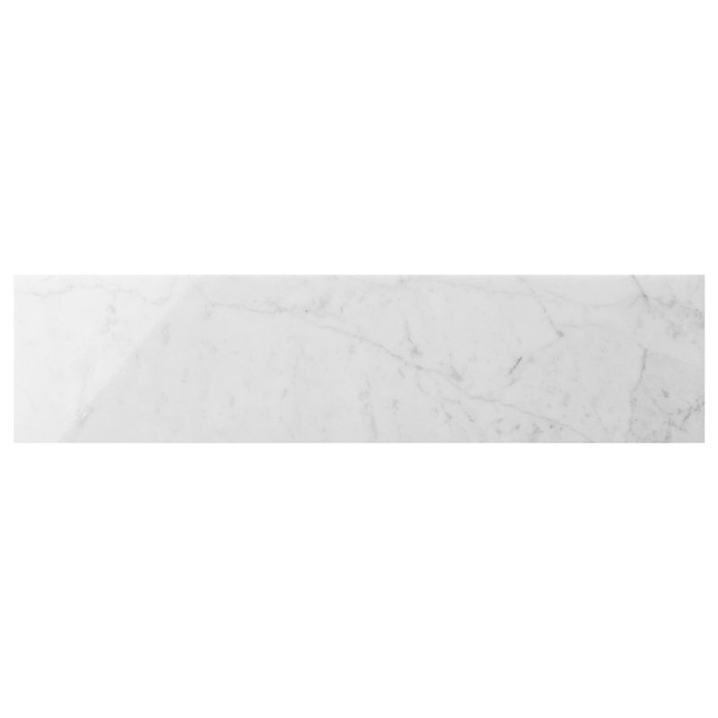 Carrara 3x12 Honed Marble Floor and Wall Tile, 2.95" W x 12" D, Polished