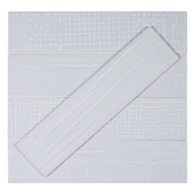 Perfecto-Marvelli 4-in. x 16-in. Subway Textured Glossy Ceramic Wall Tile