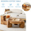 Table basse double détachable, tendance et pratique, ne tache pas, collision réfléchie, option d'assemblage rapide, ne tache pas et se nettoie facilement, installation simple incluse