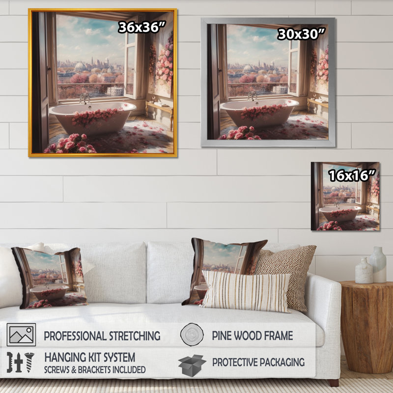 «Sérénité à Londres II» par mural sur une toile sur toile, H 16 po x l 16 po x P 1 po