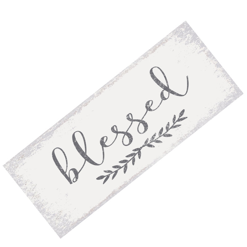 Blessed - Enseigne décorative en bois 4 X 10
