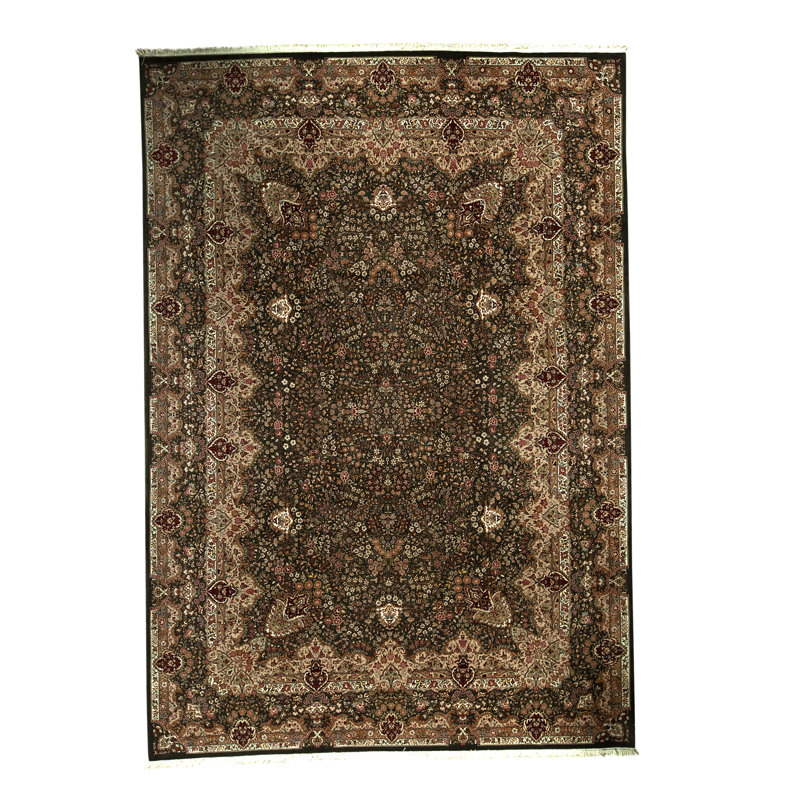 Hand-Knotted High-Quality Green Area Rug