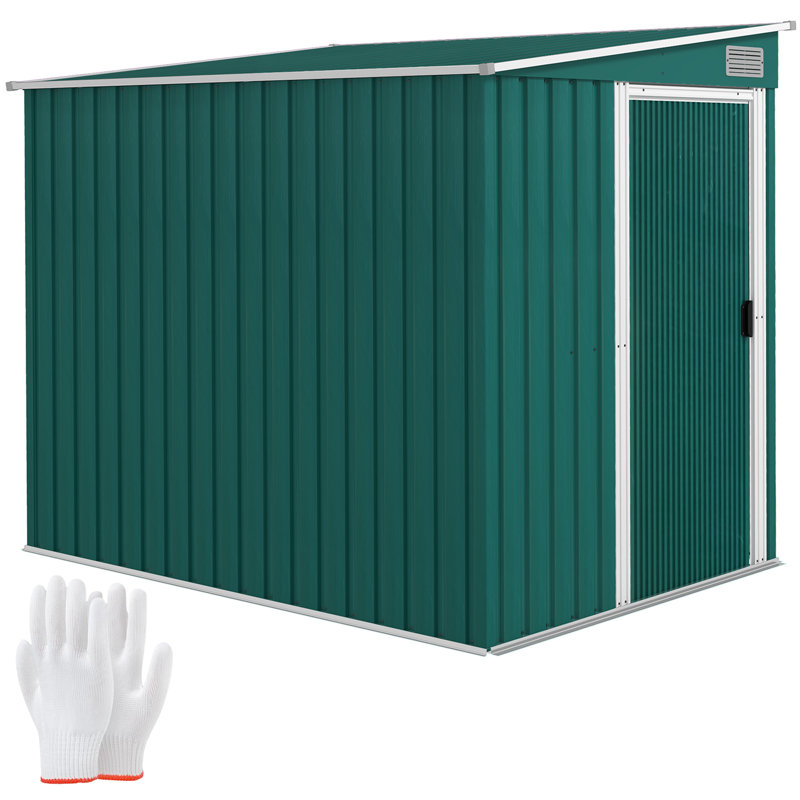 Catreena 5 ft. W x 7 ft. D Galvanised Steel Storage Shed