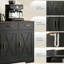 Buffet, armoire de cuisine 43 po, noir