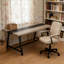 Table à manger moderne pour la maison ou le bureau, largeur 87 cm, confortable pour 6 à 8 personnes, matériaux acier et bois, profondeur 182 cm, montage facile