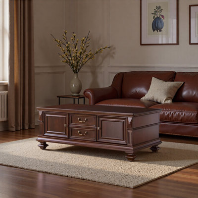 Table basse avec rangement en érable American Style