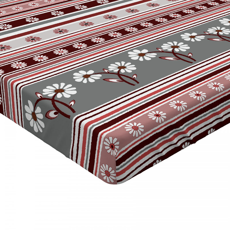 Microfiber Floral Fitted Sheet, Full Fitted Sheet