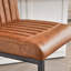 Tabouret de bar en faux cuir avec dossier capitonné vertical-2110033219
