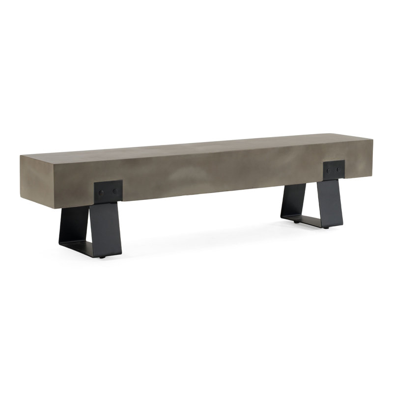 Banc de pique-nique en métal et en béton Hobbes