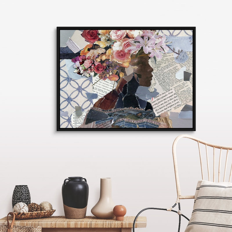 Contemplation I - Impression sur toile, H 31,7 po x l 41,7 po x P 1,75 po, Cadre flottant noir