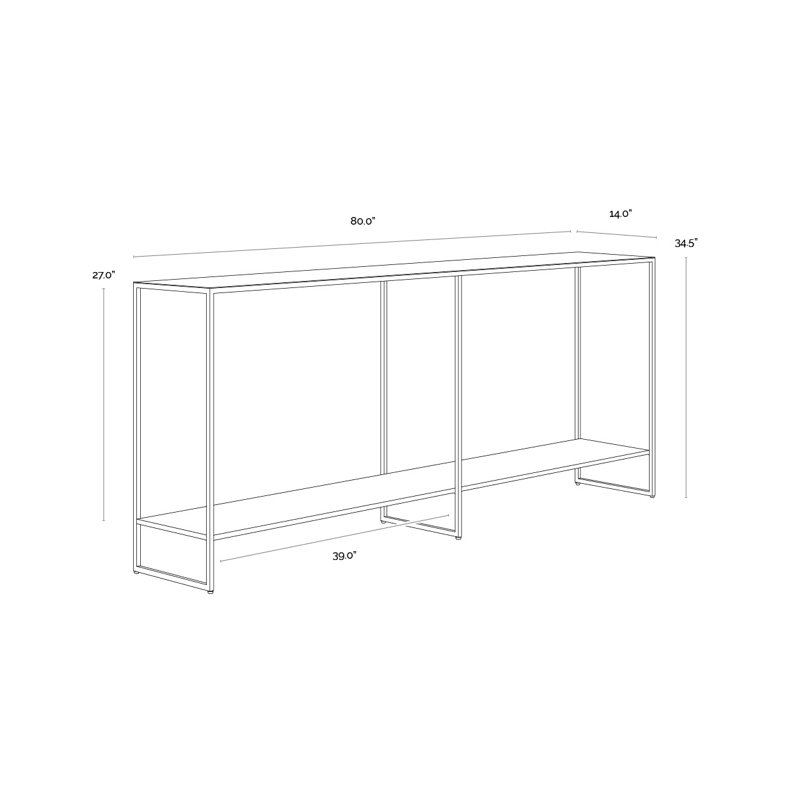 EIFFEL CONSOLE TABLE - ANTIQUE BRASS, Antique Brass