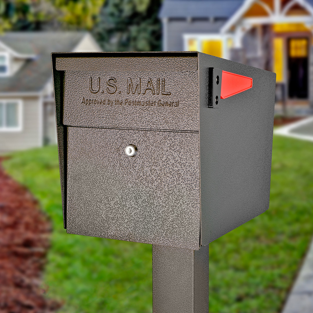 Locking Post Mounted Mailbox Mail Boss Mailbox 