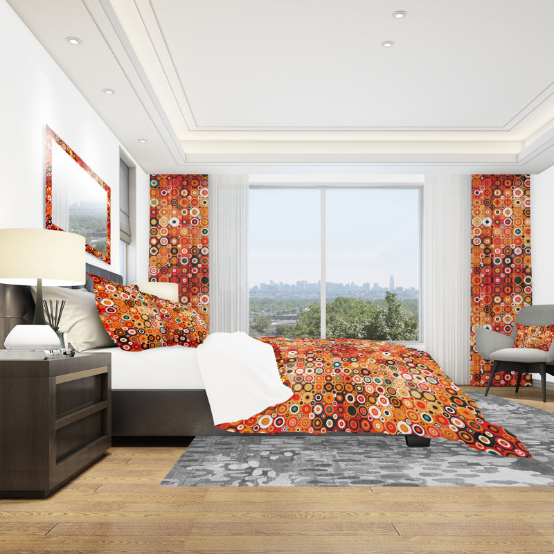 Ensemble de housse de couette moderne et contemporaine, Housse de couette très grand + 2 taies décoratives