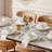 12 Piece Embossed Bone China Dinnerware Set In White, Service For 4