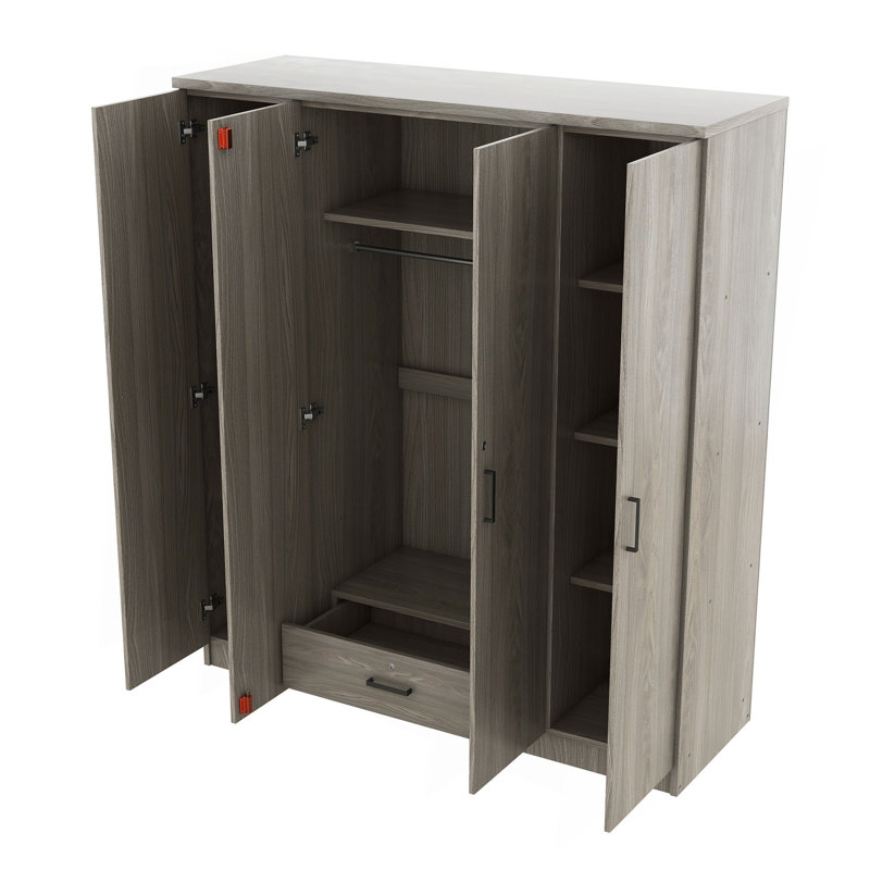 Armoire 4 portes avec 1 tiroir