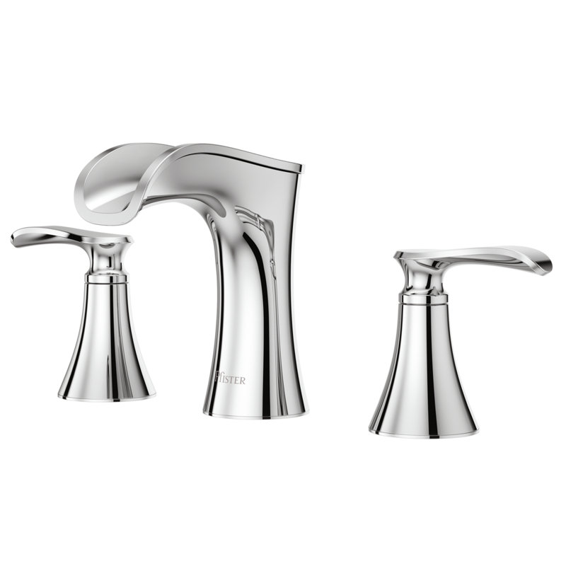 Jaida Widespread Bathroom Faucet with Drain Assembly, Polished Chrome