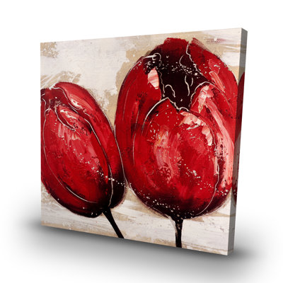 Two tulips - 32"x32" art on canvas