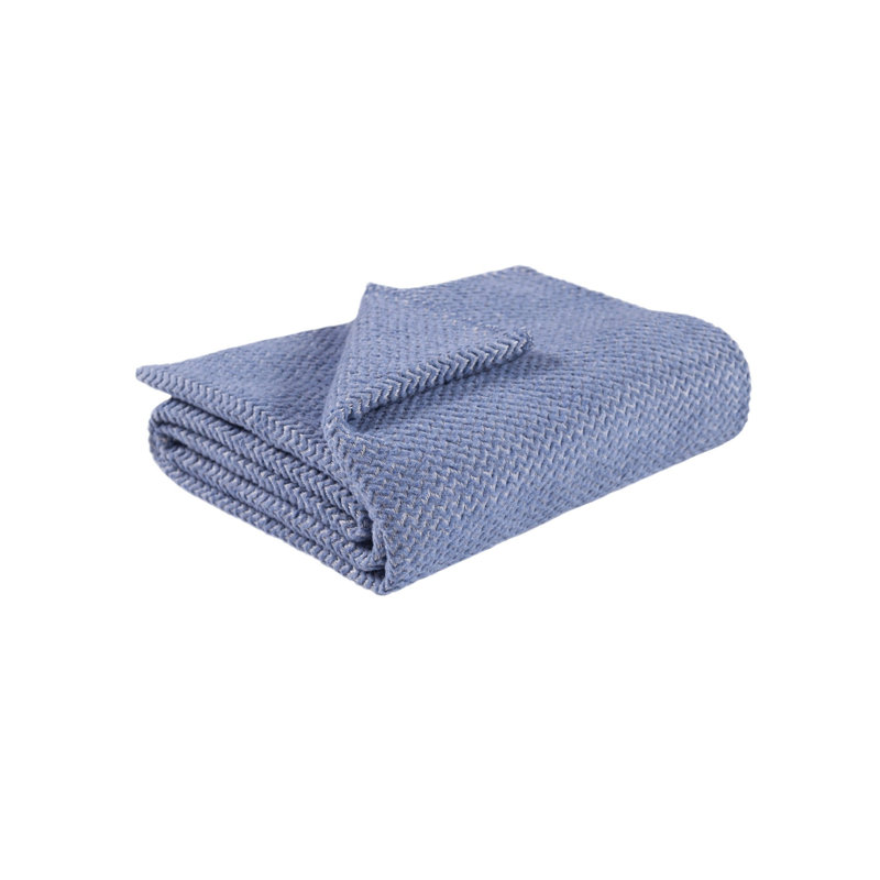Couvre-lit / couvre-lit 100% coton Elai, Couvre-lit 71 po x 87 po, Bleu