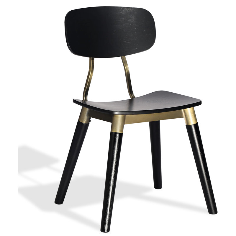 Chaise d'appoint Esedra, Noir / or
