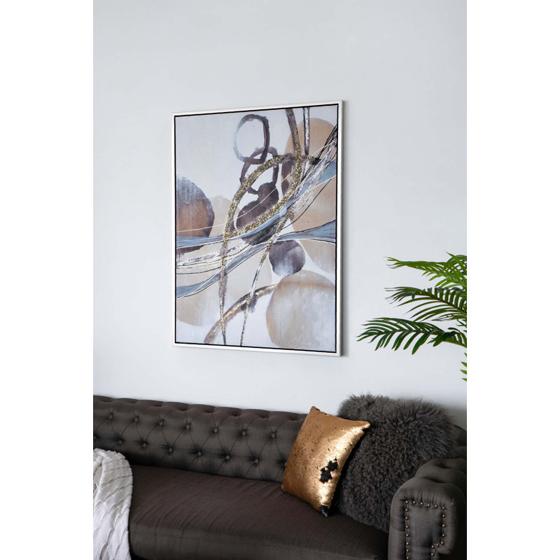 Rectangle aquarelle abstraite, peinture à l'huile