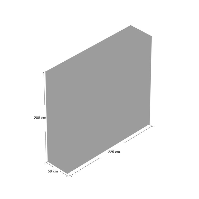 Fügen 5 Door Manufactured Wood Wardrobe, Rough-sawn oak/Lavender colour
