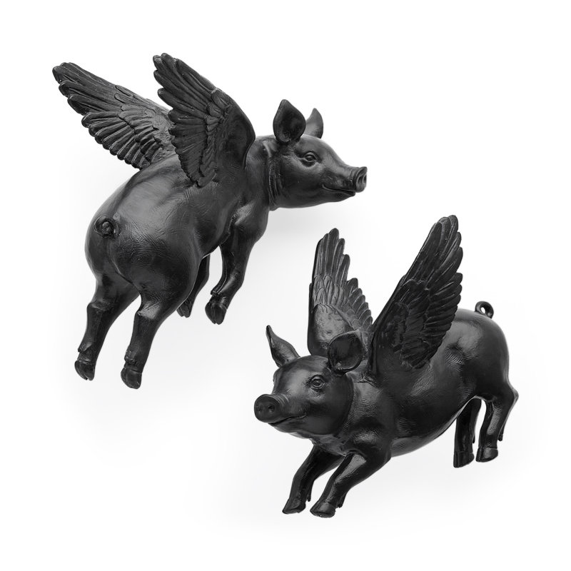 Ensemble de cochons volants, Noir