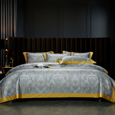 Paisley Damask Medalions Duvet Cover Set