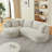 Modern Curved L-Shape Luxury Sectional Oversized Sofa