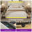 Upholstered Platform Bed Frame with Wingback Headboard & LED Lights& 4 Storage Drawers-966201849-966201853