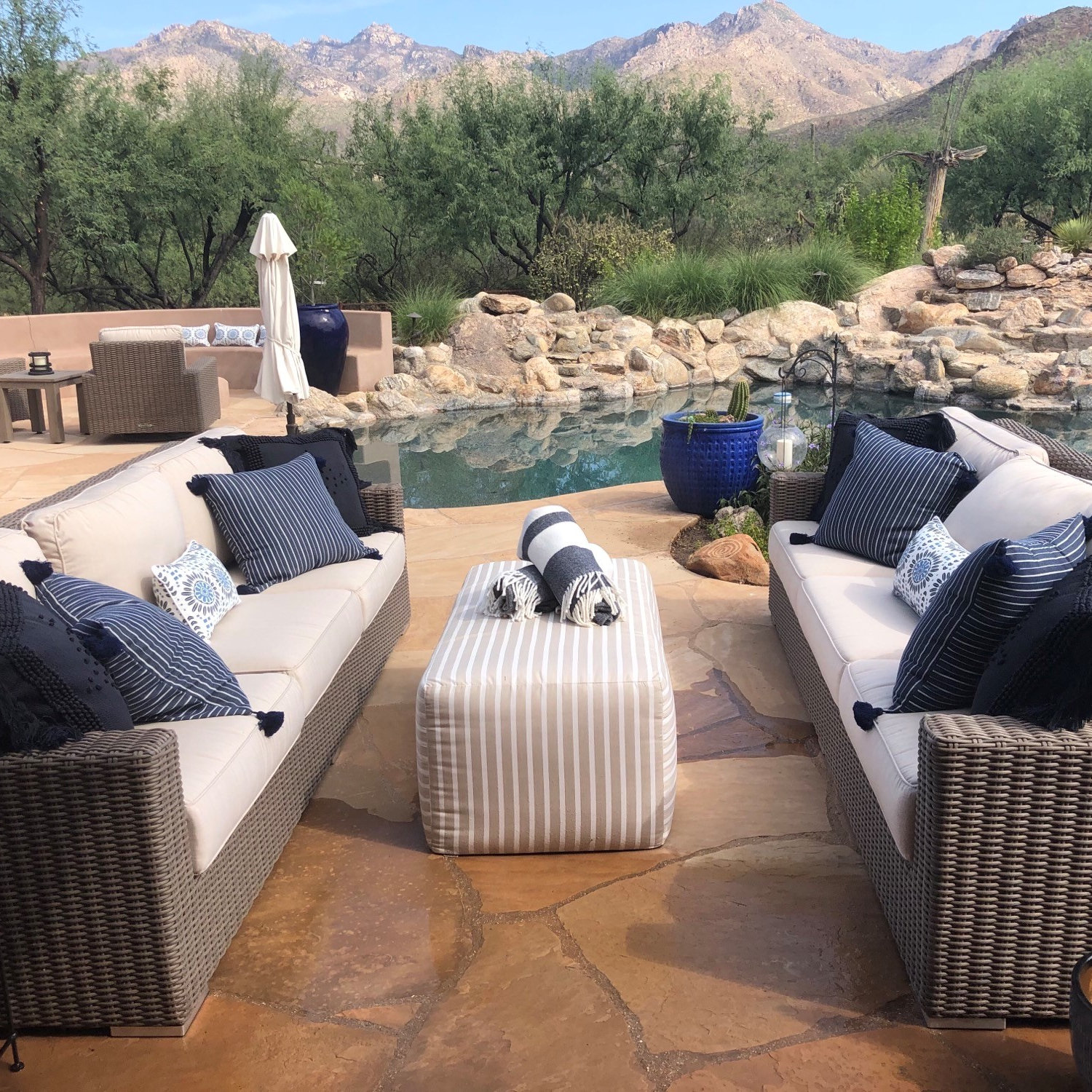 Hania Sunbrella® Patio Ottoman