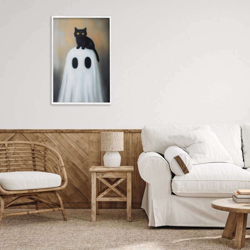 Ghost And Kitten, giclée encadrée, design par Arlington Prints, H 24 po x l 16 po
