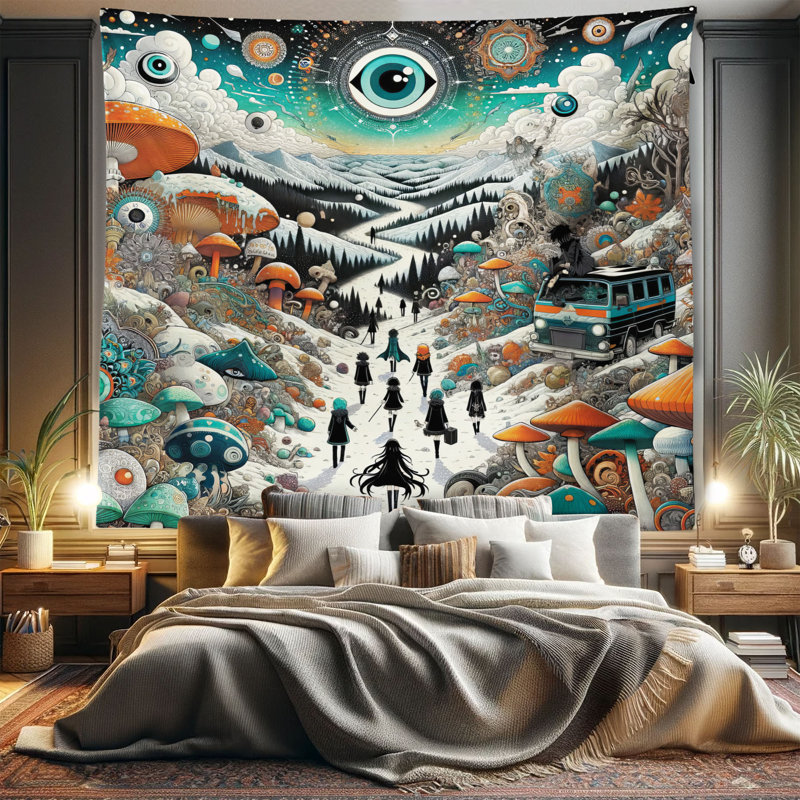 Tapisserie en microfibre, H 104 po x l 88 po