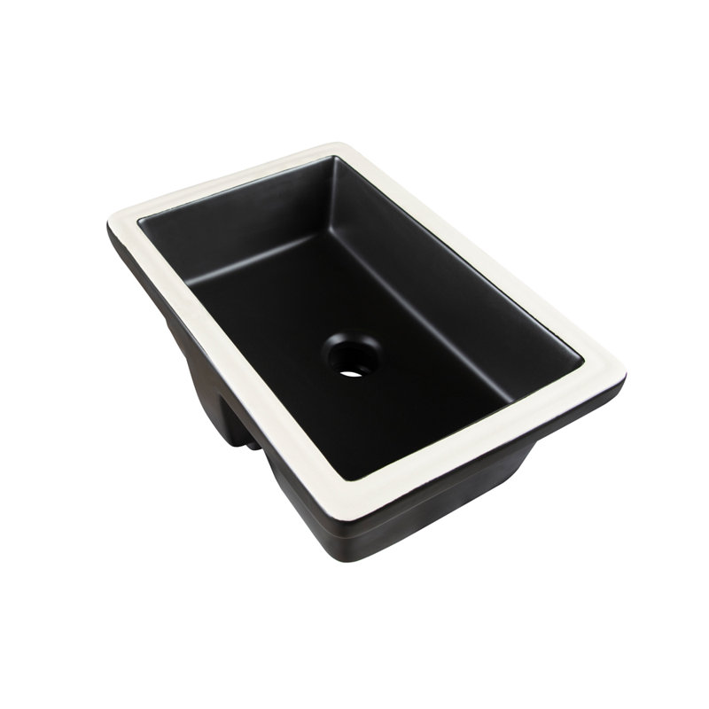 Cube 21.75'' L Bathroom Sink, Matte Black