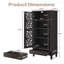 Armoire de rangement de 55 po de hauteur avec tiroir et armoire de rangement rustique décorative à 2 portes avec pieds en bois massif pour le couloir du salon