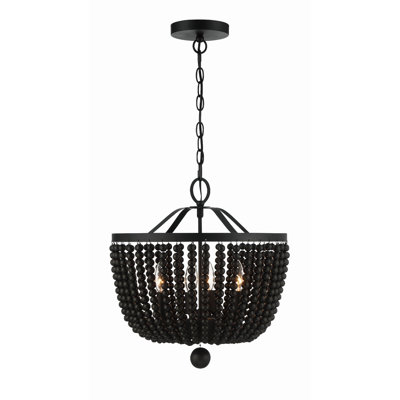 Conway Wrought Iron 4-Light Chandelier
