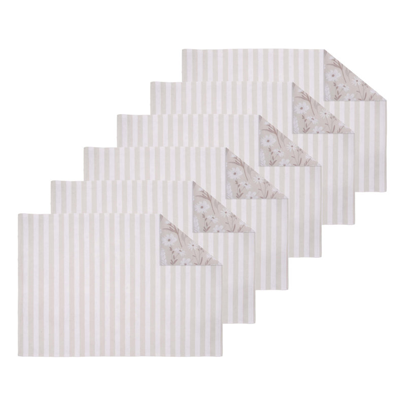 Ensemble de 6 napperons Natural Botanical