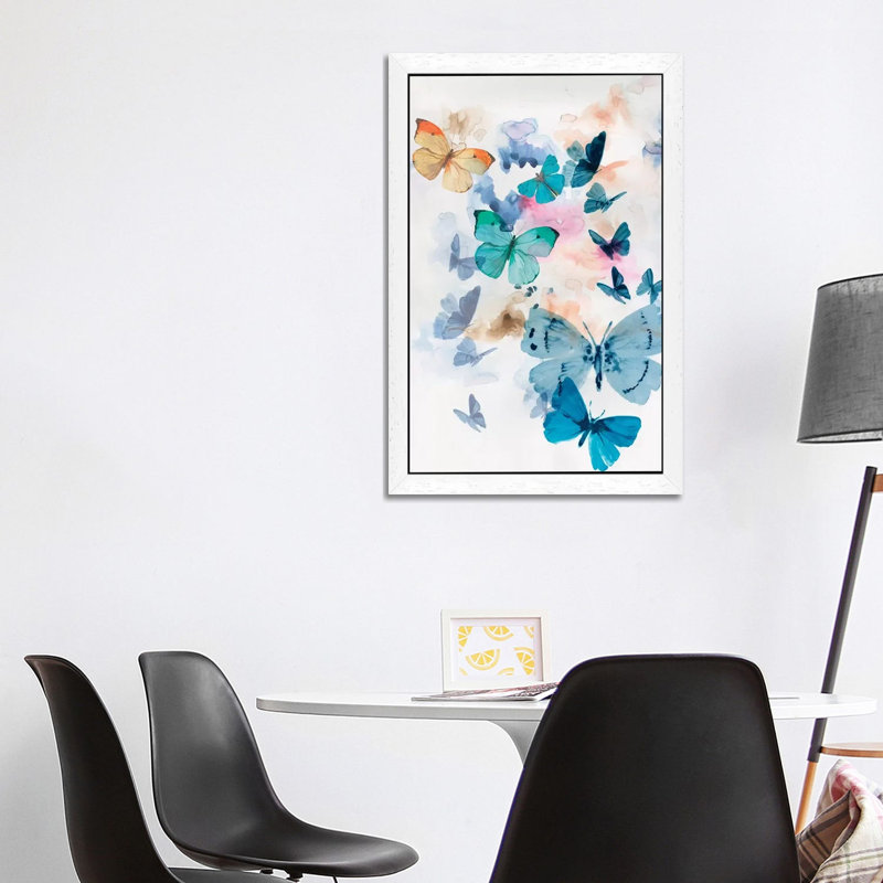 Fly Away by Aimee Wilson - Floater Frame Painting on Canvas, 152.5 cm H x 101.5 cm W, White Framed