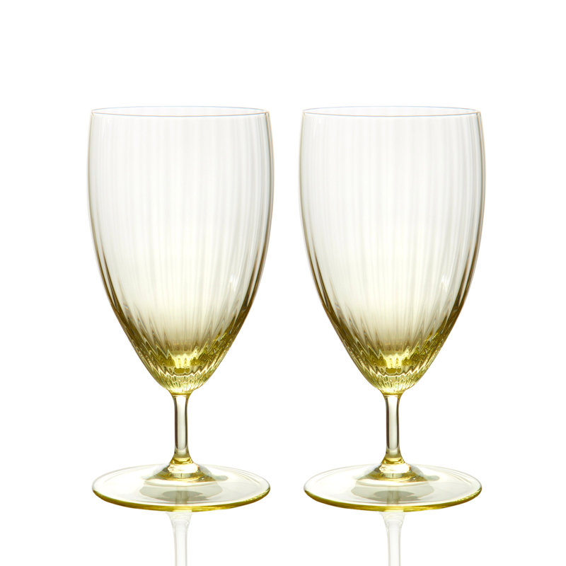 Quinn Crystal Pils Glass, Citrine