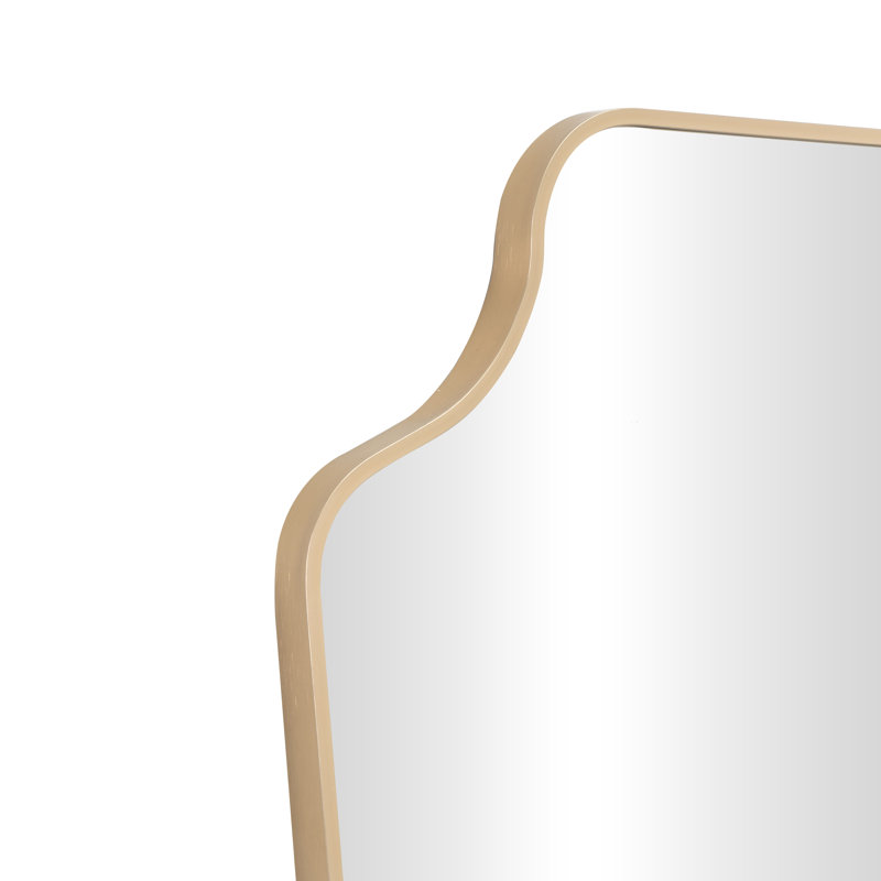 Soleil Shield Brass Wall Mirror