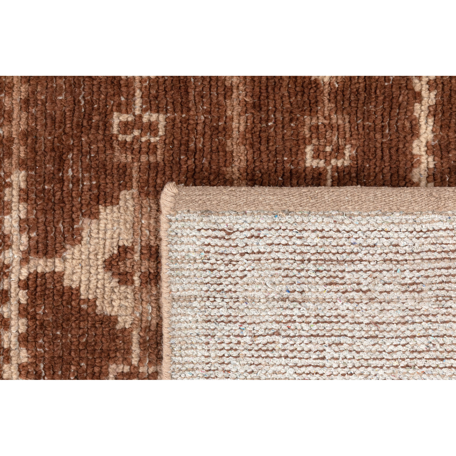 Villa Hand Knotted Wool Indoor Rug, Red, 2'6x8'