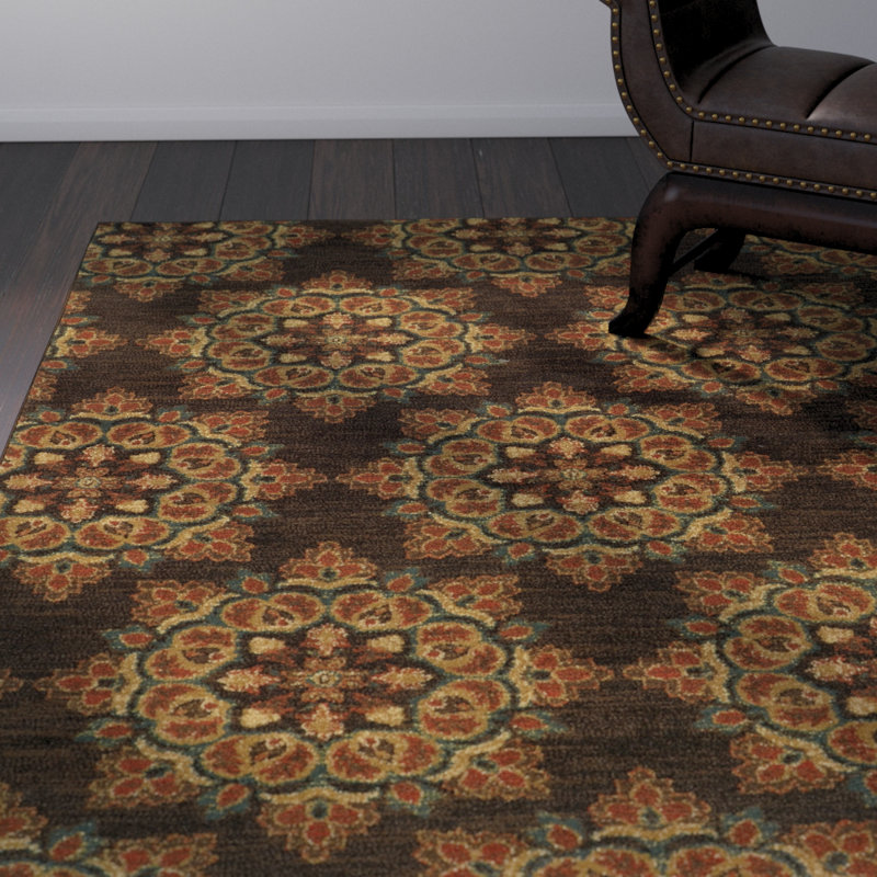 Tapis brun / noir Miriana, Rectangle 9 pi 10 po x 12 pi 10 po