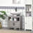 Pedestal Sink Storage Cabinet, Bathroom Under Sink Cabinet With 2 Doors And Open Shelf, Bathroom Vanity