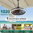20“ Smart Outdoor Ceiling Fans With Lights And Remote/APP Control, Modern Black Plug In Waterproof Gazebo Fan For Patios