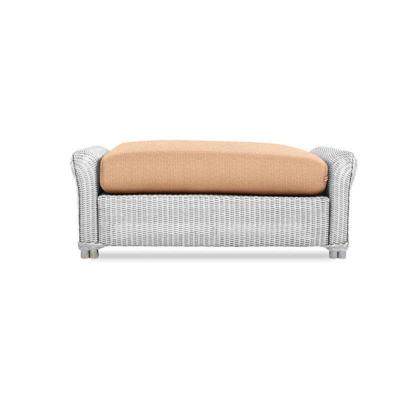 Reflections Outdoor Ottoman, Canvas Canvas Sunbrella® Canvas, White