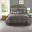 Ensembles de literie de luxe en polyester jacquard très grand gris pour maison moderne