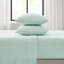 Drap simple TG 3 pièces - 100% molleton, ultra doux et confortable, boulochage, lavable à la machine, drap plat, taie d'oreiller ajustée, avec drap plat et draps