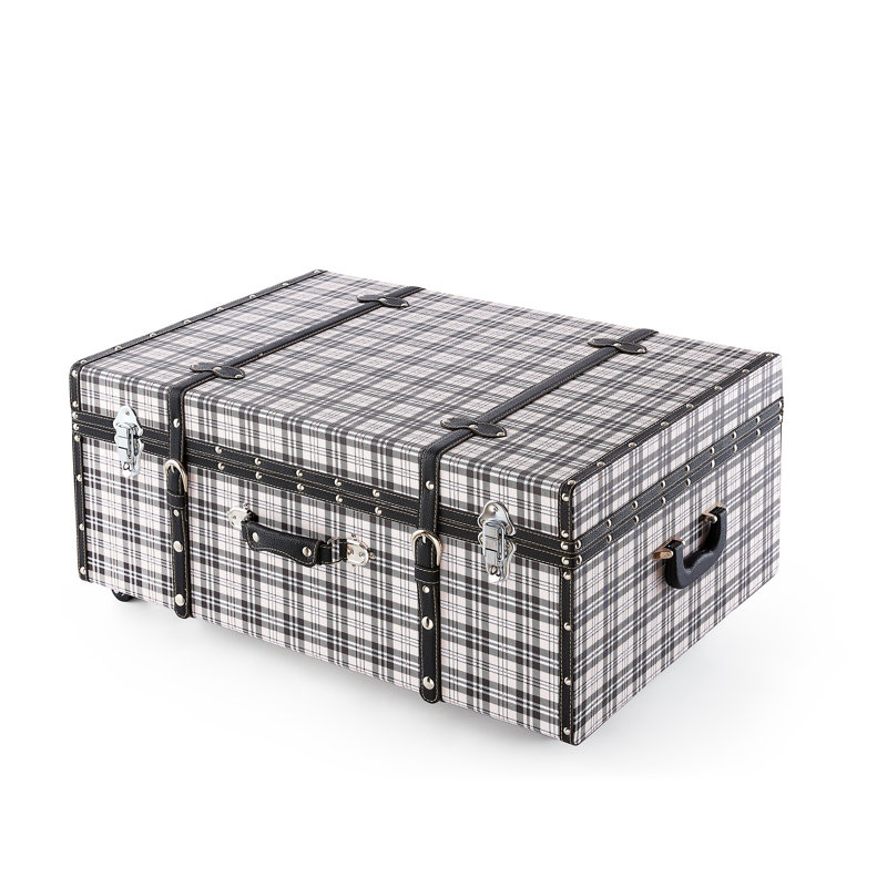 Coffre Texture Brand - carreaux noir et crème