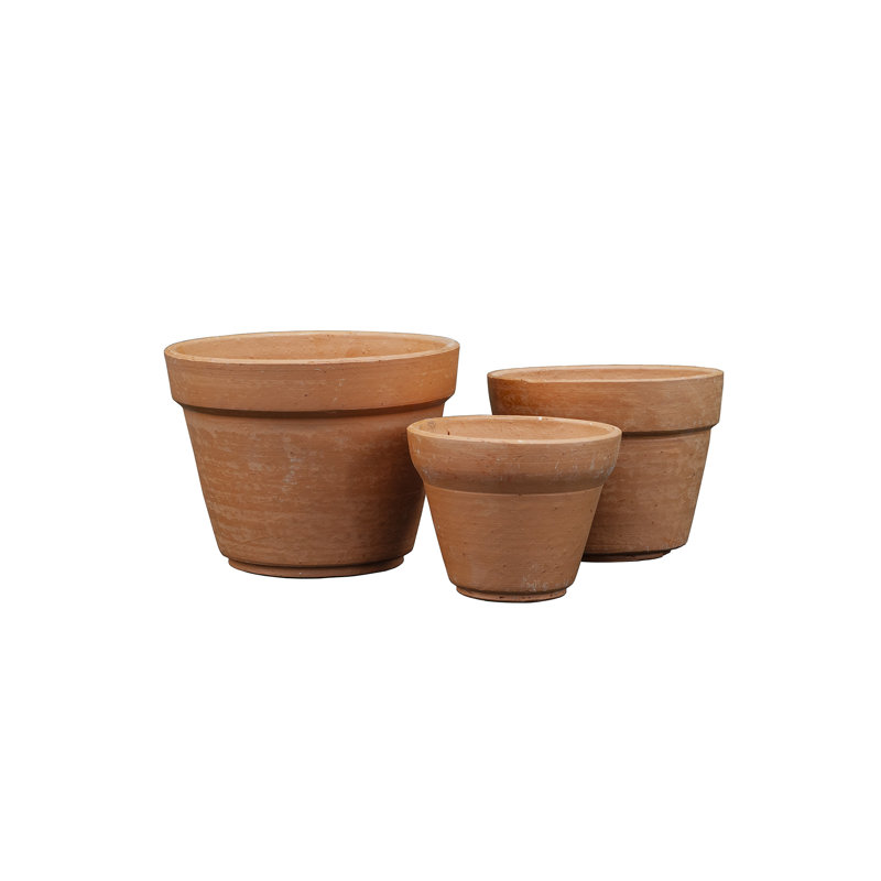 Hand Made Olaughlin 3-Piece Terracota Planter