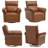 Faux Leather Electric Adjustable Upholstered Lounge Chair Recliner-156147350