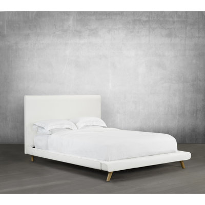 Lit plateforme en tissu d’ameublement